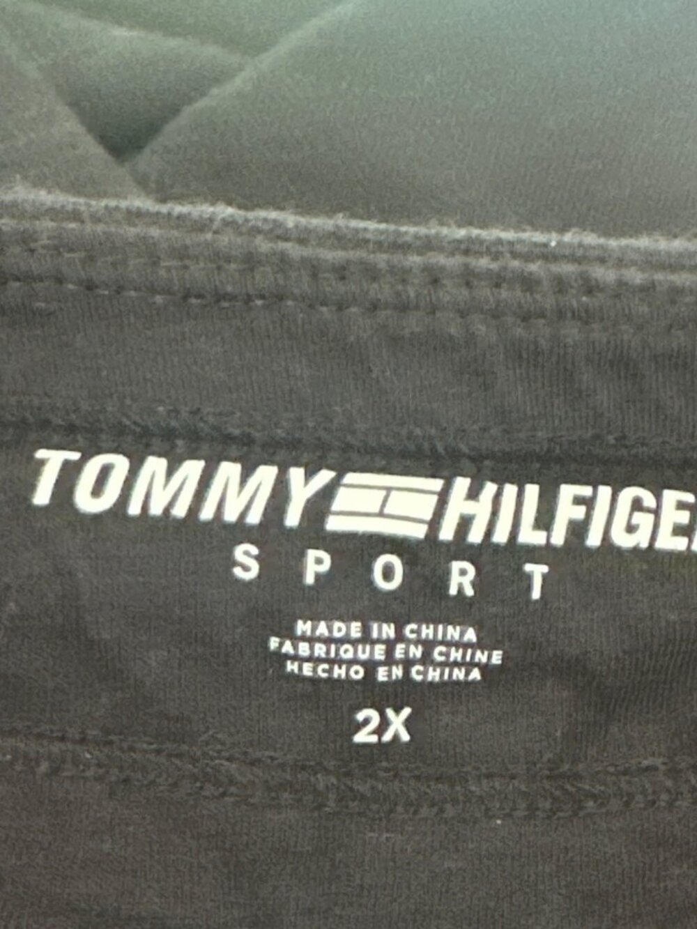 Tommy Hilfiger Sport Womens Black Joggers 2X Colorblock Red White Cotton Blend - Picture 3 of 9